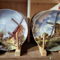 Windmill decorated plates